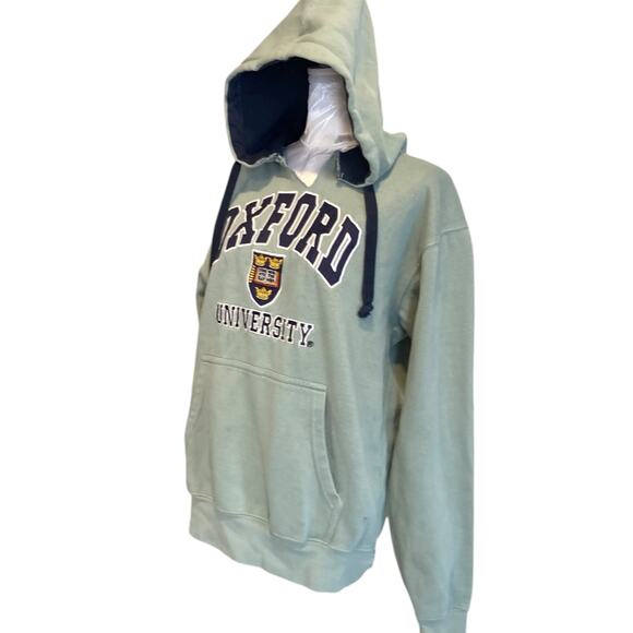 Oxford University Green College Crest Coat Of Arms Long Y2K Hoodie Size Large - Picture 16 of 16